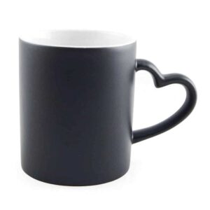 Black Heart Handle Magic Mug