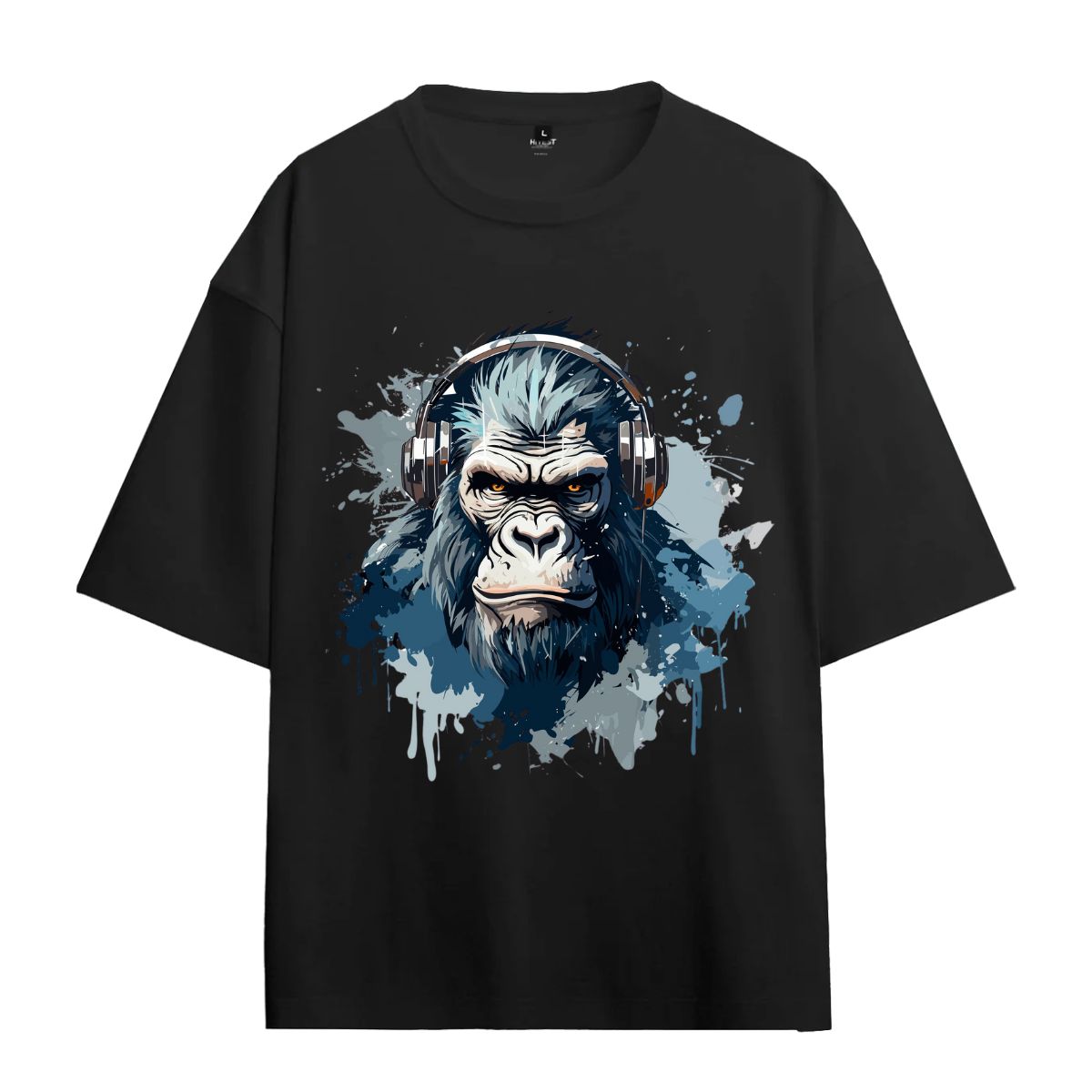 Urbanze Oversized T-Shirt – Ape With Headphones