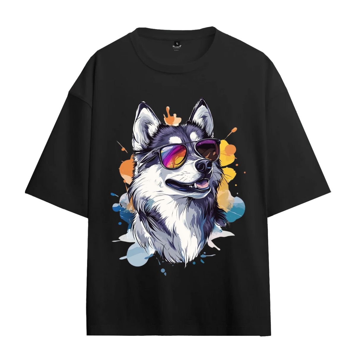 Urbanze Oversized T-Shirt – Dog With Glasses 2