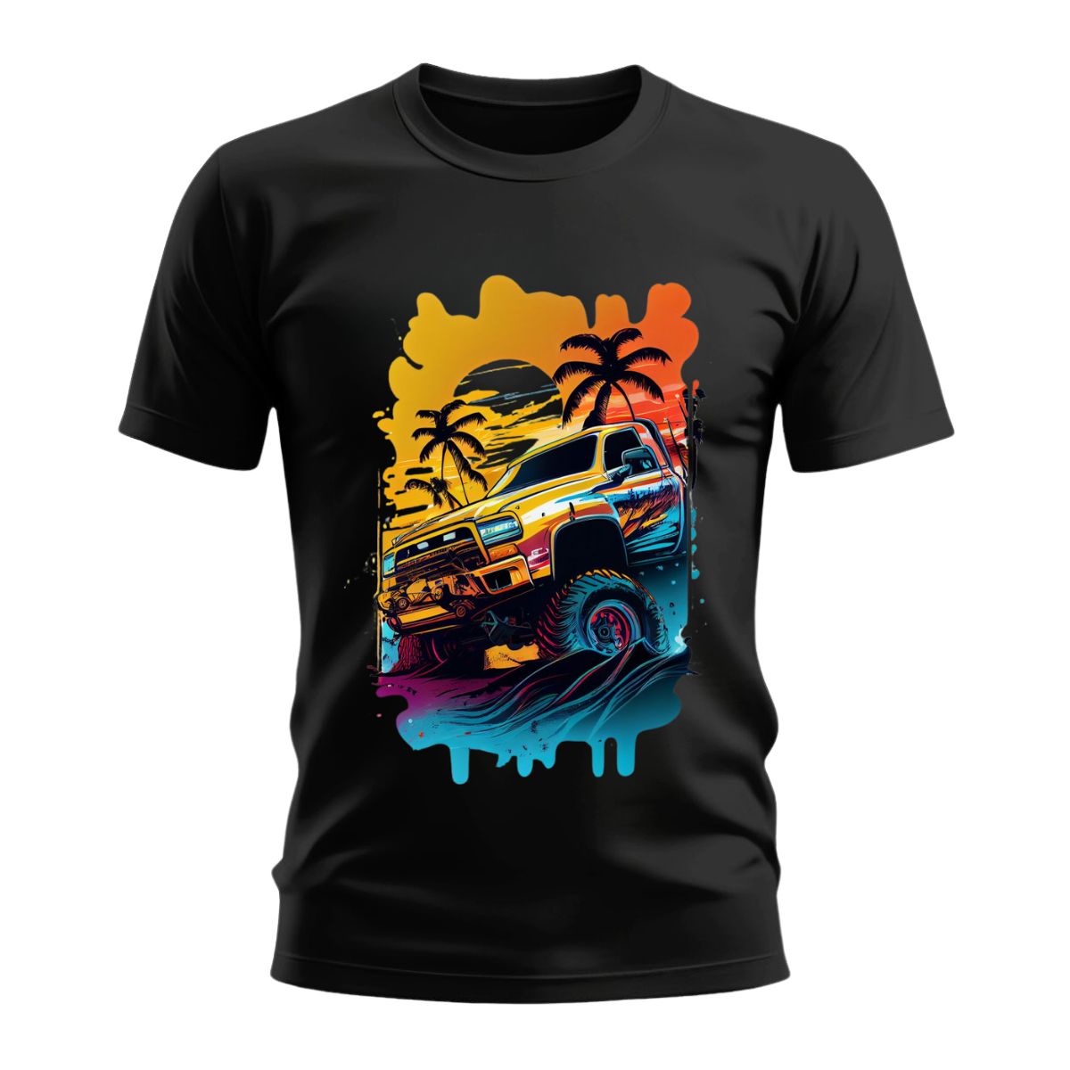 Car Beach Poster - Urbanze Regular T-Shirt