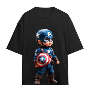 Urbanze Oversized T-Shirt – Baby Captain America Print