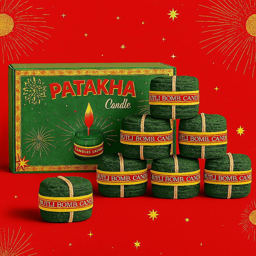 Patakha Sutli Bomb Candles Decorative Festive Candle for Diwali, (Pack of 6)